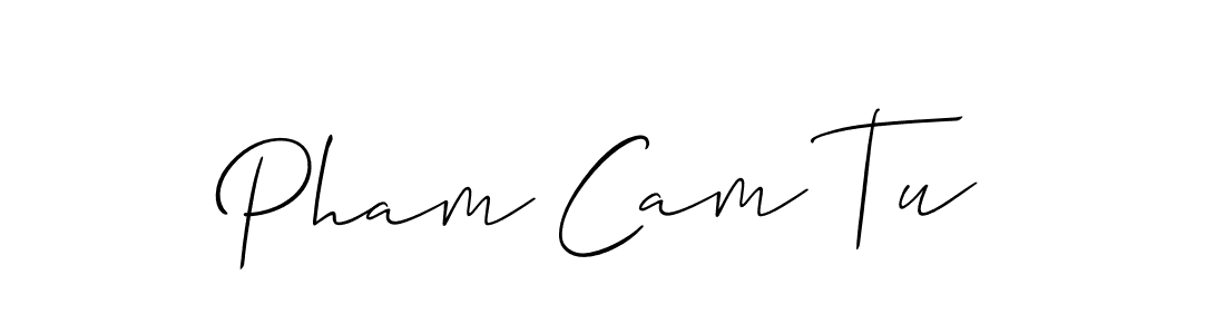 Also You can easily find your signature by using the search form. We will create Pham Cam Tu name handwritten signature images for you free of cost using Allison_Script sign style. Pham Cam Tu signature style 2 images and pictures png