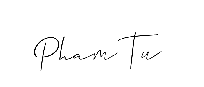 Allison_Script is a professional signature style that is perfect for those who want to add a touch of class to their signature. It is also a great choice for those who want to make their signature more unique. Get Pham Tu name to fancy signature for free. Pham Tu signature style 2 images and pictures png