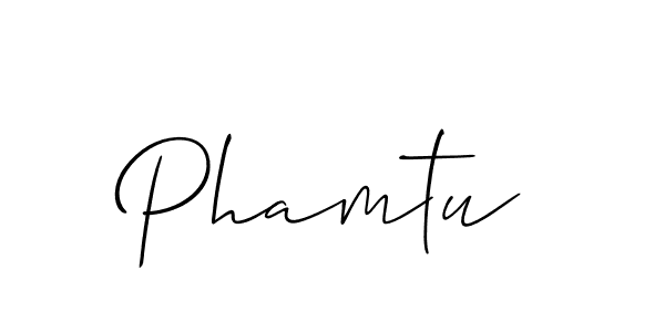 Make a beautiful signature design for name Phamtu. With this signature (Allison_Script) style, you can create a handwritten signature for free. Phamtu signature style 2 images and pictures png