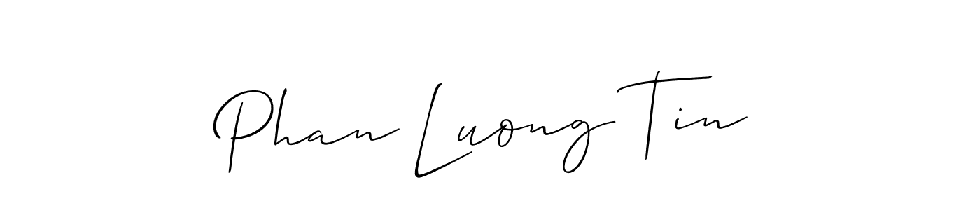 It looks lik you need a new signature style for name Phan Luong Tin. Design unique handwritten (Allison_Script) signature with our free signature maker in just a few clicks. Phan Luong Tin signature style 2 images and pictures png