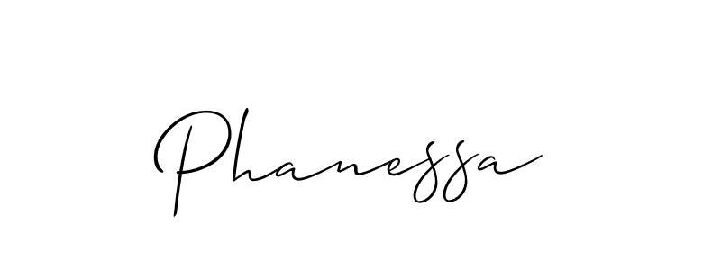 Best and Professional Signature Style for Phanessa. Allison_Script Best Signature Style Collection. Phanessa signature style 2 images and pictures png