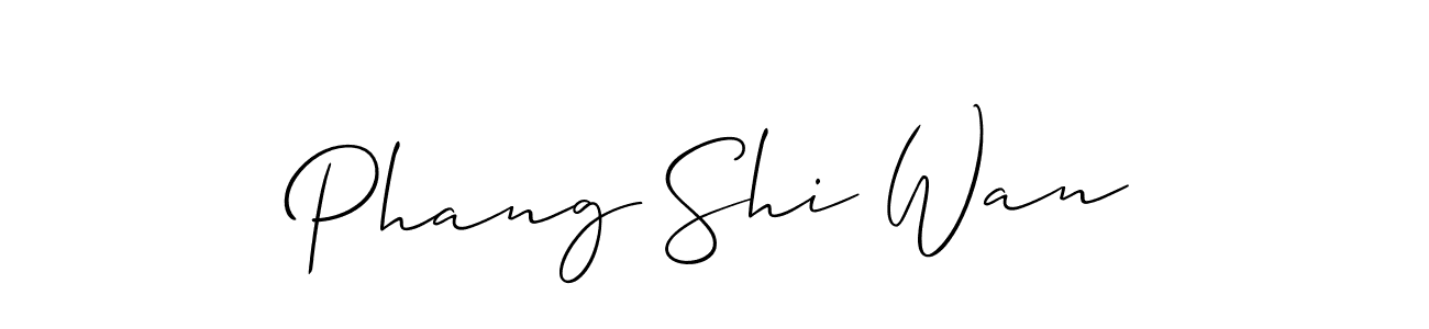 This is the best signature style for the Phang Shi Wan name. Also you like these signature font (Allison_Script). Mix name signature. Phang Shi Wan signature style 2 images and pictures png