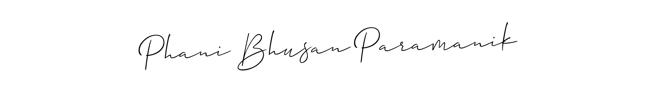 Make a short Phani Bhusan Paramanik signature style. Manage your documents anywhere anytime using Allison_Script. Create and add eSignatures, submit forms, share and send files easily. Phani Bhusan Paramanik signature style 2 images and pictures png