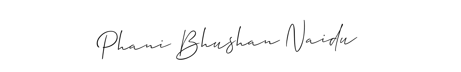 if you are searching for the best signature style for your name Phani Bhushan Naidu. so please give up your signature search. here we have designed multiple signature styles  using Allison_Script. Phani Bhushan Naidu signature style 2 images and pictures png