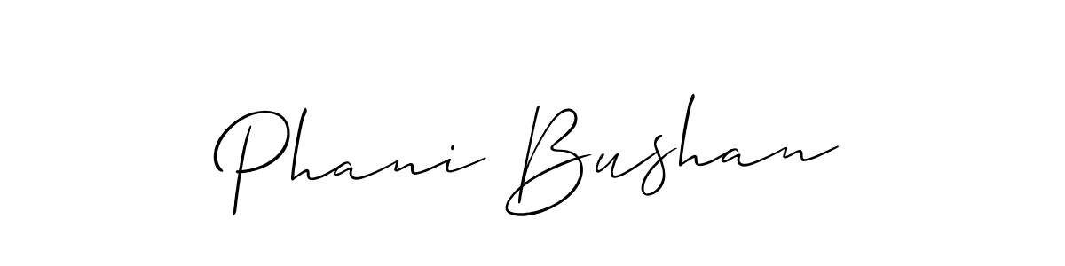 Allison_Script is a professional signature style that is perfect for those who want to add a touch of class to their signature. It is also a great choice for those who want to make their signature more unique. Get Phani Bushan name to fancy signature for free. Phani Bushan signature style 2 images and pictures png