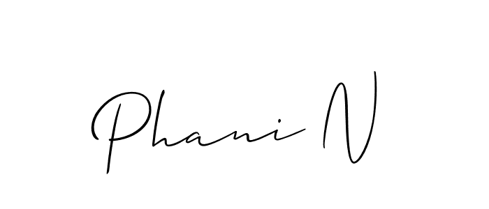 Also we have Phani N name is the best signature style. Create professional handwritten signature collection using Allison_Script autograph style. Phani N signature style 2 images and pictures png