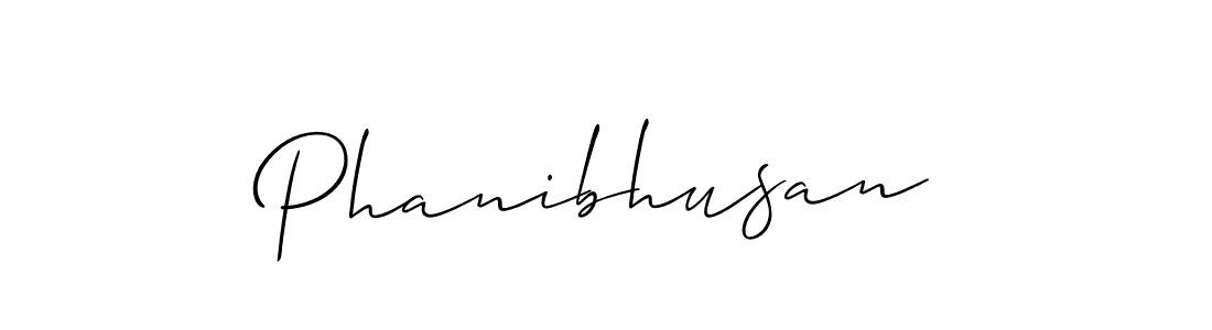 if you are searching for the best signature style for your name Phanibhusan. so please give up your signature search. here we have designed multiple signature styles  using Allison_Script. Phanibhusan signature style 2 images and pictures png