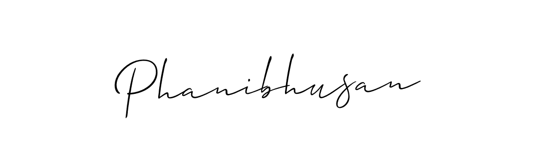 You should practise on your own different ways (Allison_Script) to write your name (Phanibhusan) in signature. don't let someone else do it for you. Phanibhusan signature style 2 images and pictures png