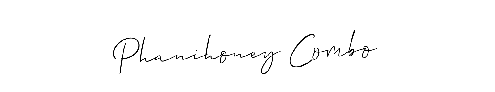 Create a beautiful signature design for name Phanihoney Combo. With this signature (Allison_Script) fonts, you can make a handwritten signature for free. Phanihoney Combo signature style 2 images and pictures png
