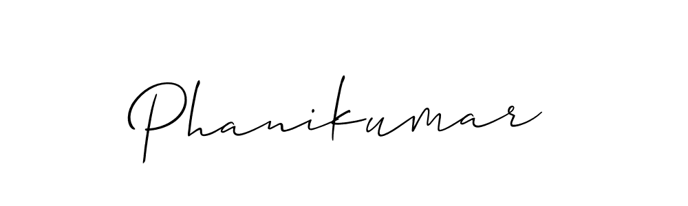 Make a beautiful signature design for name Phanikumar. With this signature (Allison_Script) style, you can create a handwritten signature for free. Phanikumar signature style 2 images and pictures png