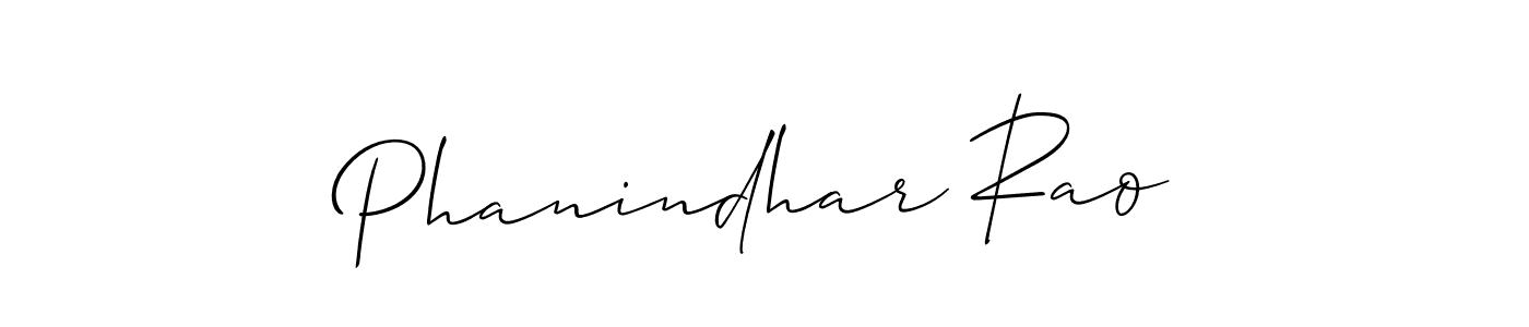 Create a beautiful signature design for name Phanindhar Rao. With this signature (Allison_Script) fonts, you can make a handwritten signature for free. Phanindhar Rao signature style 2 images and pictures png