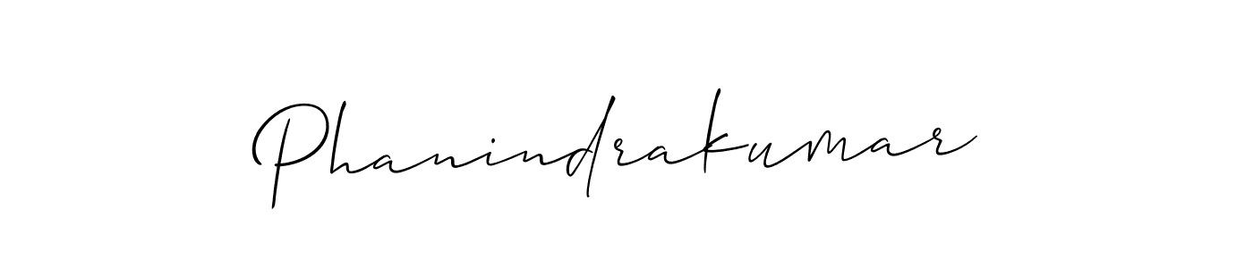 Create a beautiful signature design for name Phanindrakumar. With this signature (Allison_Script) fonts, you can make a handwritten signature for free. Phanindrakumar signature style 2 images and pictures png