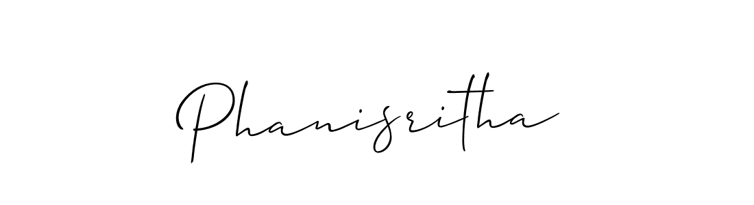 Use a signature maker to create a handwritten signature online. With this signature software, you can design (Allison_Script) your own signature for name Phanisritha. Phanisritha signature style 2 images and pictures png