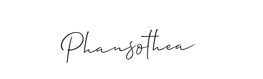Allison_Script is a professional signature style that is perfect for those who want to add a touch of class to their signature. It is also a great choice for those who want to make their signature more unique. Get Phansothea name to fancy signature for free. Phansothea signature style 2 images and pictures png