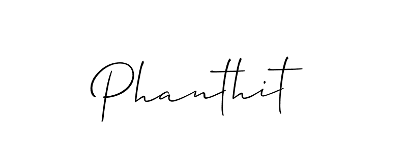 Also we have Phanthit name is the best signature style. Create professional handwritten signature collection using Allison_Script autograph style. Phanthit signature style 2 images and pictures png