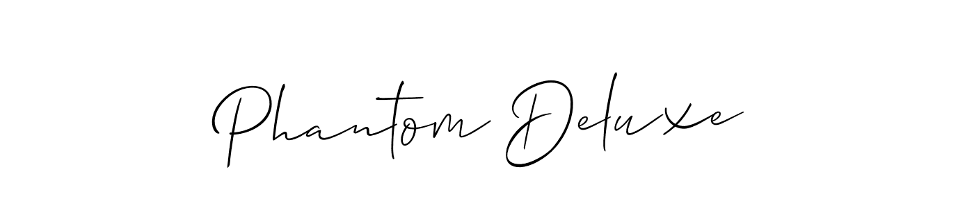 How to make Phantom Deluxe name signature. Use Allison_Script style for creating short signs online. This is the latest handwritten sign. Phantom Deluxe signature style 2 images and pictures png