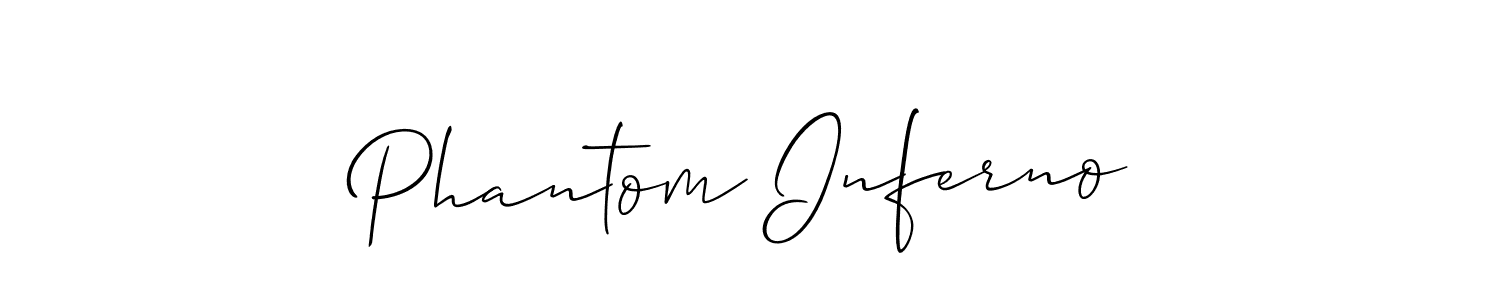 Create a beautiful signature design for name Phantom Inferno. With this signature (Allison_Script) fonts, you can make a handwritten signature for free. Phantom Inferno signature style 2 images and pictures png