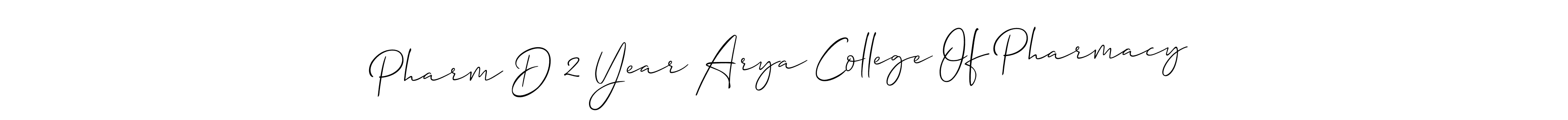 How to make Pharm D 2 Year Arya College Of Pharmacy name signature. Use Allison_Script style for creating short signs online. This is the latest handwritten sign. Pharm D 2 Year Arya College Of Pharmacy signature style 2 images and pictures png