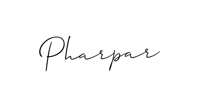 It looks lik you need a new signature style for name Pharpar. Design unique handwritten (Allison_Script) signature with our free signature maker in just a few clicks. Pharpar signature style 2 images and pictures png