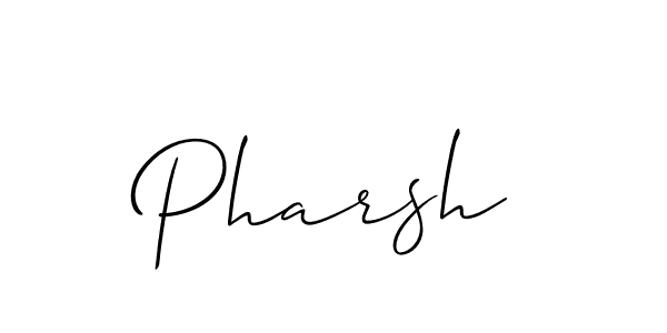 Make a beautiful signature design for name Pharsh. With this signature (Allison_Script) style, you can create a handwritten signature for free. Pharsh signature style 2 images and pictures png