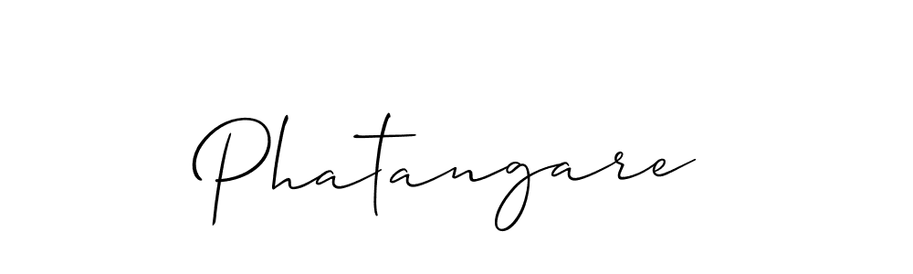Create a beautiful signature design for name Phatangare. With this signature (Allison_Script) fonts, you can make a handwritten signature for free. Phatangare signature style 2 images and pictures png