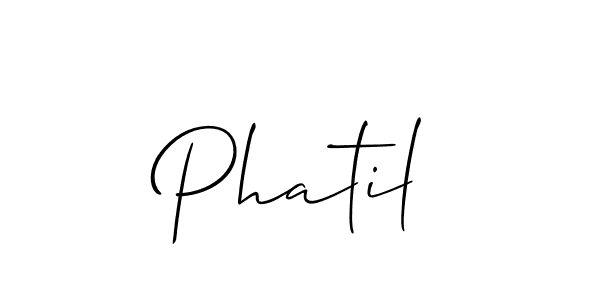 How to Draw Phatil signature style? Allison_Script is a latest design signature styles for name Phatil. Phatil signature style 2 images and pictures png