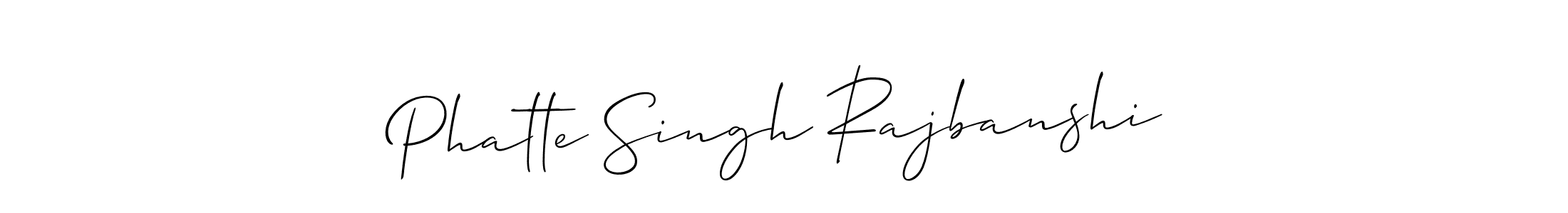 Design your own signature with our free online signature maker. With this signature software, you can create a handwritten (Allison_Script) signature for name Phatte Singh Rajbanshi. Phatte Singh Rajbanshi signature style 2 images and pictures png