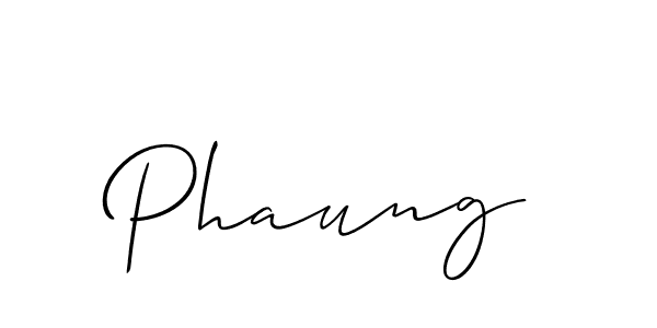 How to make Phaung signature? Allison_Script is a professional autograph style. Create handwritten signature for Phaung name. Phaung signature style 2 images and pictures png