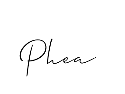 Make a beautiful signature design for name Phea. With this signature (Allison_Script) style, you can create a handwritten signature for free. Phea signature style 2 images and pictures png