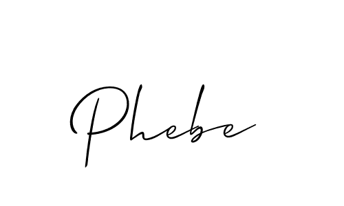 Create a beautiful signature design for name Phebe. With this signature (Allison_Script) fonts, you can make a handwritten signature for free. Phebe signature style 2 images and pictures png