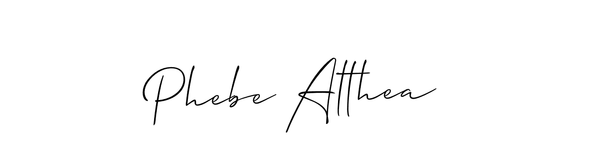 It looks lik you need a new signature style for name Phebe Althea. Design unique handwritten (Allison_Script) signature with our free signature maker in just a few clicks. Phebe Althea signature style 2 images and pictures png