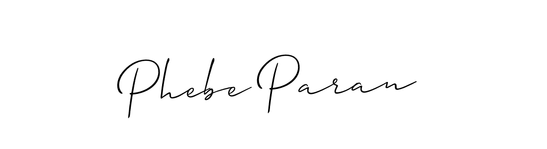 Allison_Script is a professional signature style that is perfect for those who want to add a touch of class to their signature. It is also a great choice for those who want to make their signature more unique. Get Phebe Paran name to fancy signature for free. Phebe Paran signature style 2 images and pictures png