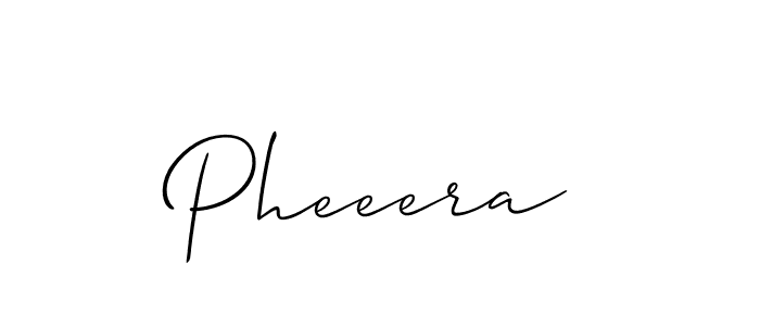 How to make Pheeera name signature. Use Allison_Script style for creating short signs online. This is the latest handwritten sign. Pheeera signature style 2 images and pictures png