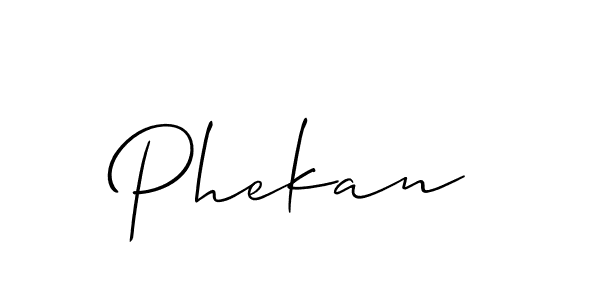 How to Draw Phekan signature style? Allison_Script is a latest design signature styles for name Phekan. Phekan signature style 2 images and pictures png