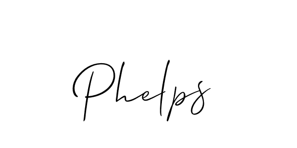 The best way (Allison_Script) to make a short signature is to pick only two or three words in your name. The name Phelps include a total of six letters. For converting this name. Phelps signature style 2 images and pictures png