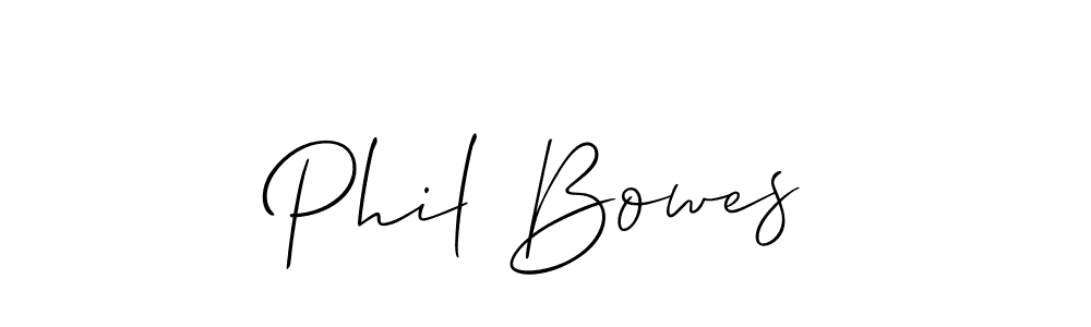 Use a signature maker to create a handwritten signature online. With this signature software, you can design (Allison_Script) your own signature for name Phil Bowes. Phil Bowes signature style 2 images and pictures png