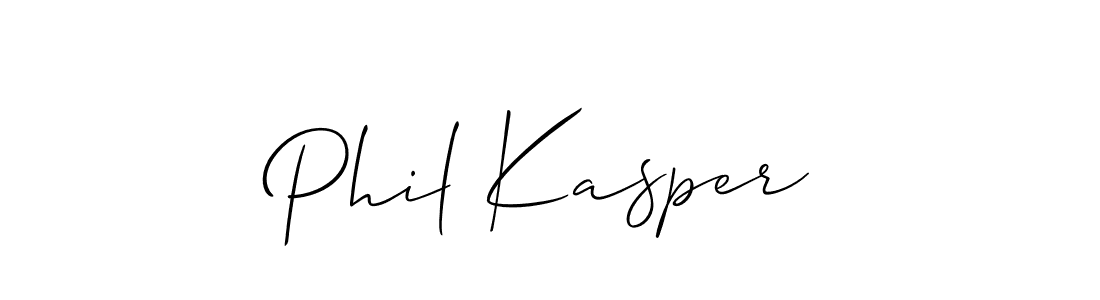 Use a signature maker to create a handwritten signature online. With this signature software, you can design (Allison_Script) your own signature for name Phil Kasper. Phil Kasper signature style 2 images and pictures png