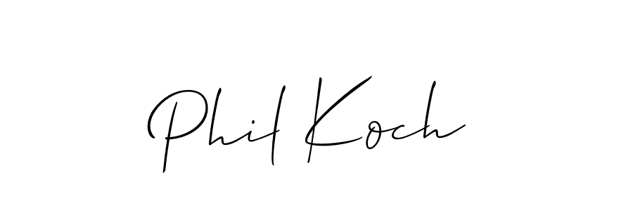 Use a signature maker to create a handwritten signature online. With this signature software, you can design (Allison_Script) your own signature for name Phil Koch. Phil Koch signature style 2 images and pictures png