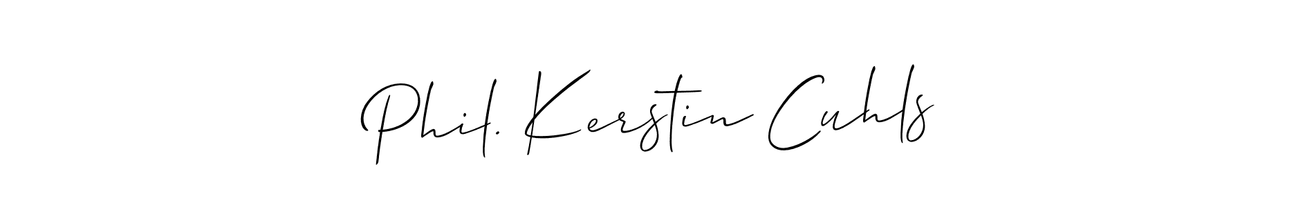 Phil. Kerstin Cuhls stylish signature style. Best Handwritten Sign (Allison_Script) for my name. Handwritten Signature Collection Ideas for my name Phil. Kerstin Cuhls. Phil. Kerstin Cuhls signature style 2 images and pictures png