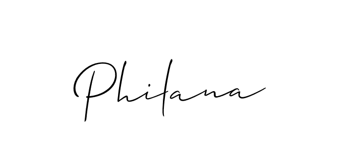 Make a beautiful signature design for name Philana. With this signature (Allison_Script) style, you can create a handwritten signature for free. Philana signature style 2 images and pictures png