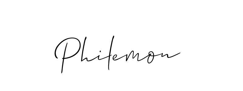 Best and Professional Signature Style for Philemon. Allison_Script Best Signature Style Collection. Philemon signature style 2 images and pictures png
