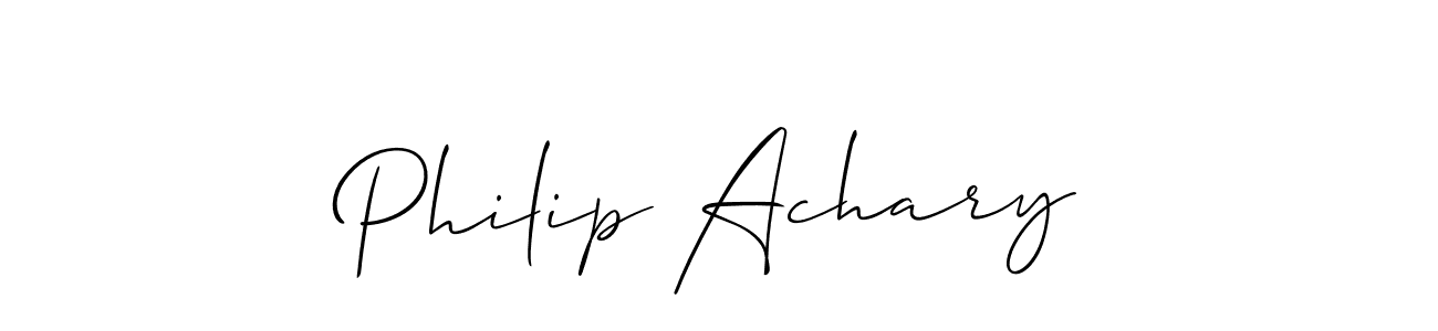 Allison_Script is a professional signature style that is perfect for those who want to add a touch of class to their signature. It is also a great choice for those who want to make their signature more unique. Get Philip Achary name to fancy signature for free. Philip Achary signature style 2 images and pictures png