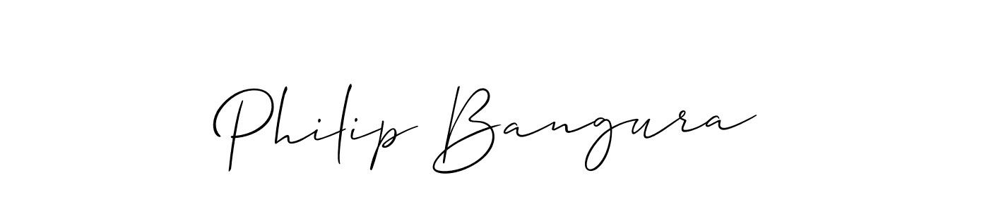 Philip Bangura stylish signature style. Best Handwritten Sign (Allison_Script) for my name. Handwritten Signature Collection Ideas for my name Philip Bangura. Philip Bangura signature style 2 images and pictures png