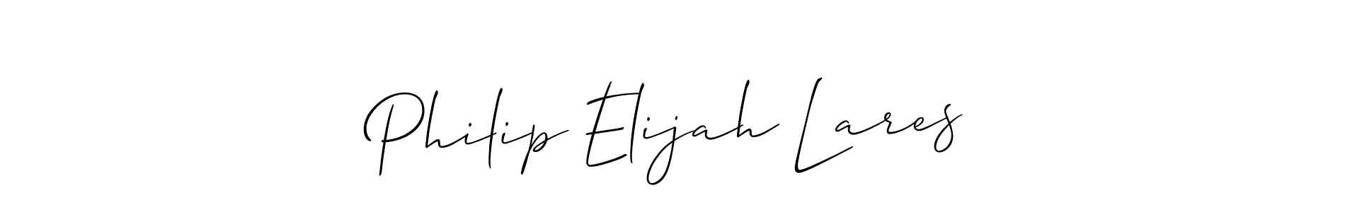 You should practise on your own different ways (Allison_Script) to write your name (Philip Elijah Lares) in signature. don't let someone else do it for you. Philip Elijah Lares signature style 2 images and pictures png