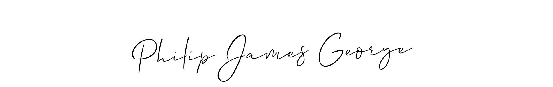 You should practise on your own different ways (Allison_Script) to write your name (Philip James George) in signature. don't let someone else do it for you. Philip James George signature style 2 images and pictures png