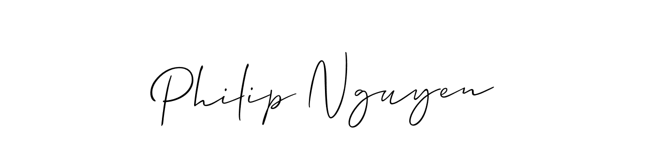 How to make Philip Nguyen signature? Allison_Script is a professional autograph style. Create handwritten signature for Philip Nguyen name. Philip Nguyen signature style 2 images and pictures png