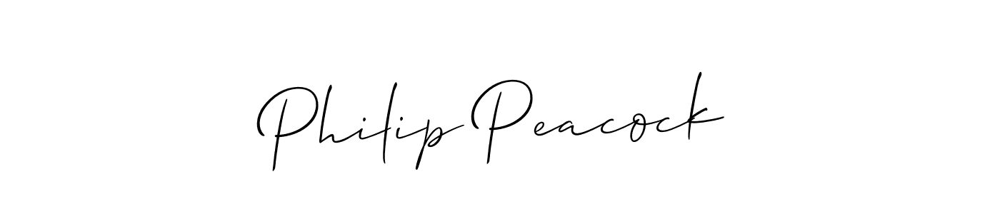 Create a beautiful signature design for name Philip Peacock. With this signature (Allison_Script) fonts, you can make a handwritten signature for free. Philip Peacock signature style 2 images and pictures png