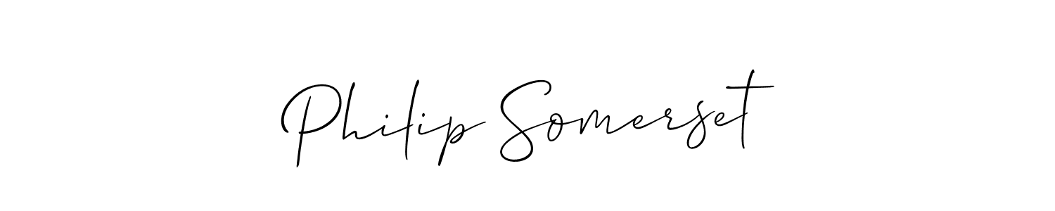 Design your own signature with our free online signature maker. With this signature software, you can create a handwritten (Allison_Script) signature for name Philip Somerset. Philip Somerset signature style 2 images and pictures png