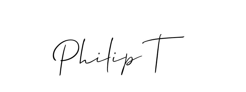 Create a beautiful signature design for name Philip T. With this signature (Allison_Script) fonts, you can make a handwritten signature for free. Philip T signature style 2 images and pictures png