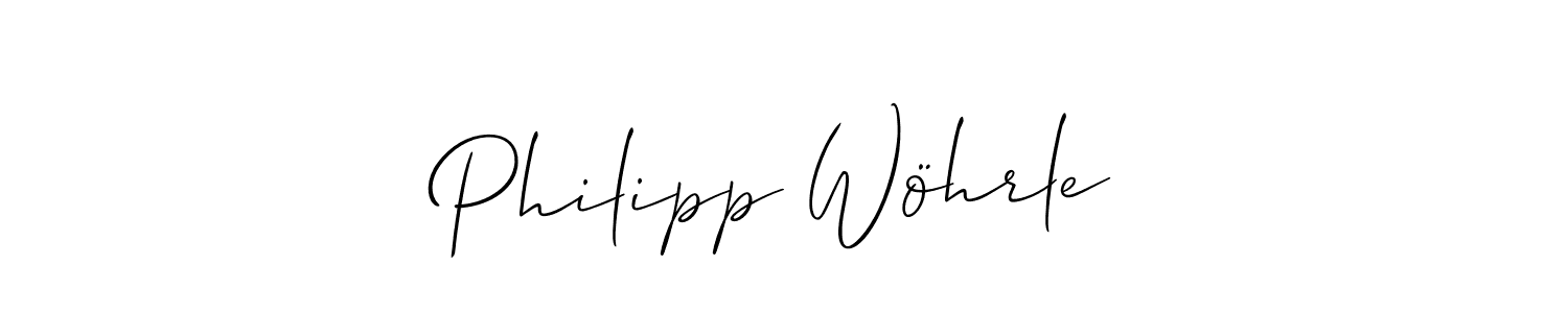 How to make Philipp Wöhrle signature? Allison_Script is a professional autograph style. Create handwritten signature for Philipp Wöhrle name. Philipp Wöhrle signature style 2 images and pictures png